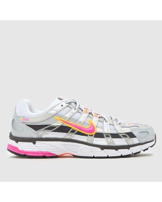 Nike White P-6000 Trainers