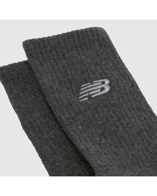 New Balance Blue Midcalf Logo Socks 3 Pack