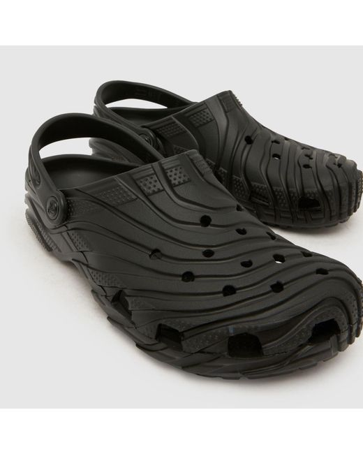 CROCSTM Black Classic Erosion Clog Sandals for men