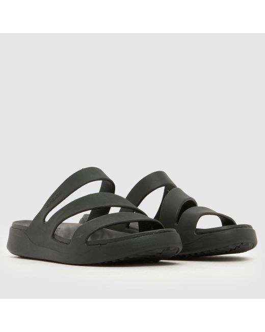 CROCSTM Black Getaway Strappy Sandals