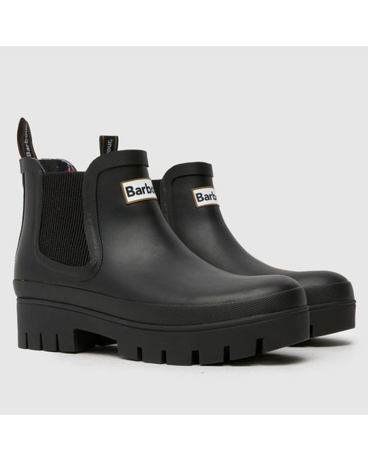Barbour Black Halton Wellington Boots