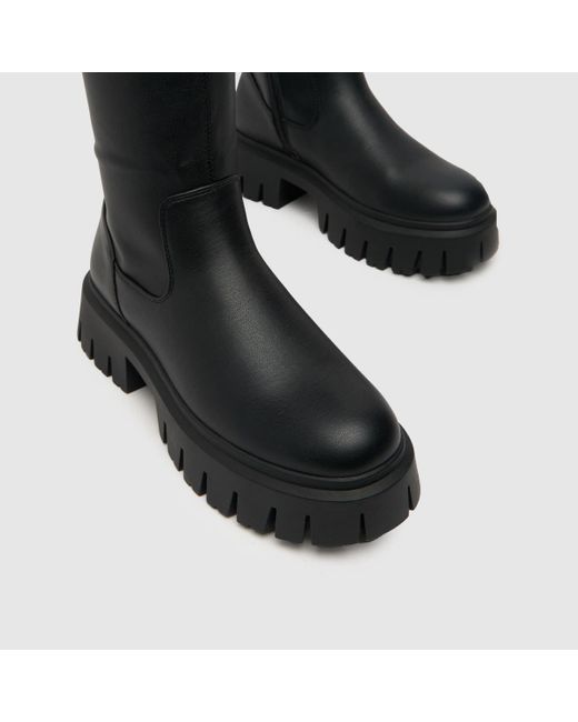 Schuh Black Ladies Danica Stretch Knee Boots