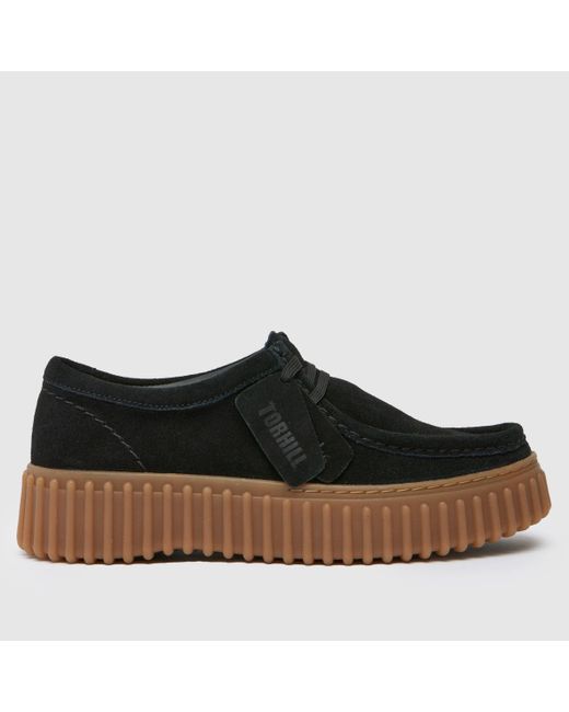 Clarks Black Torhill Bee Flat Shoes In