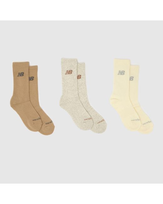 New Balance White Everyday Crew Socks 3 Pack