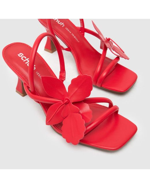 Schuh Red Siya Flower High Heels