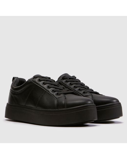 Schuh Black Naomi Lace Up Trainers
