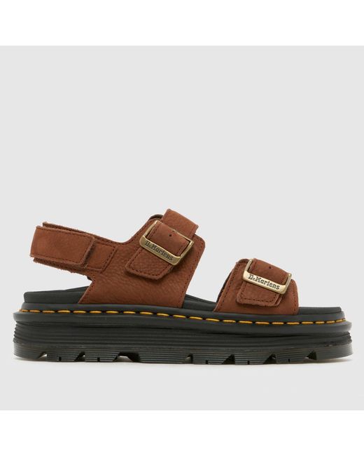 Dr. Martens Brown Dr Martens Zebzag Platform Sandals