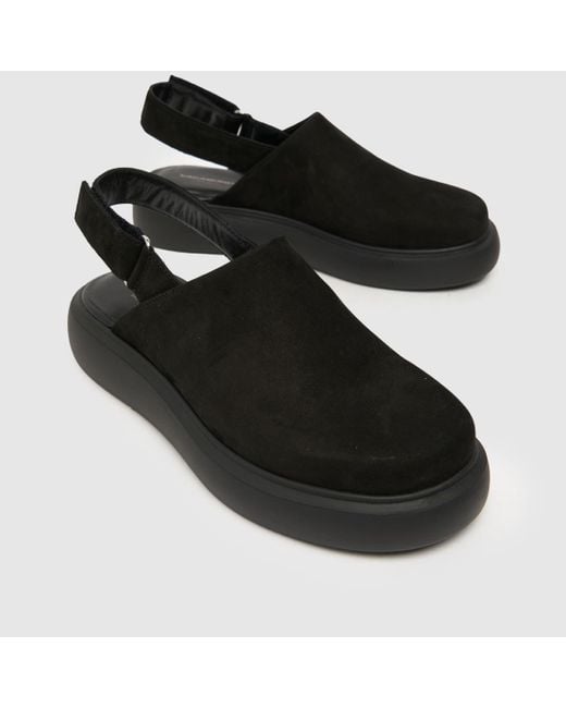 Vagabond Black Shoemakers Blenda Closed Toe Mule Sandals In