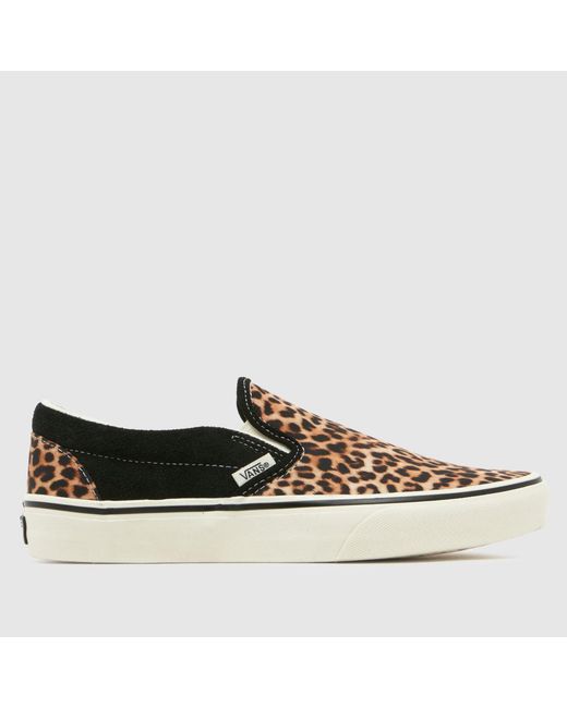Vans Black Classic Slip-On Leopard Trainers