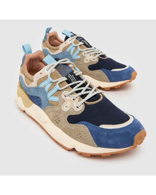 Flower Mountain Blue Yamano 3 Trainers for men