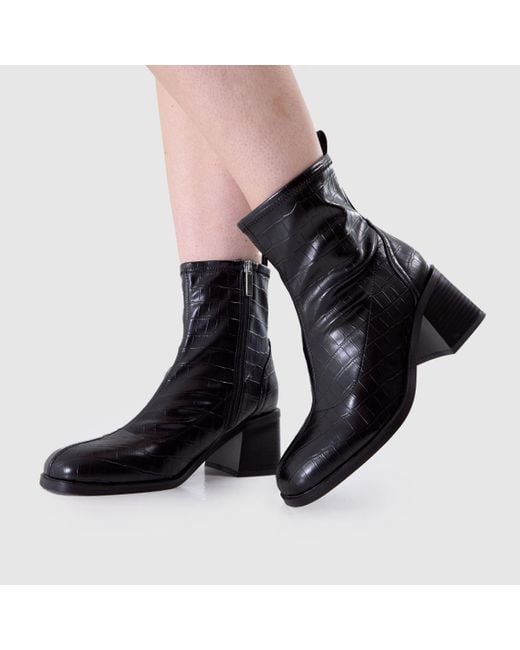 Schuh Black Brie Sock Boots