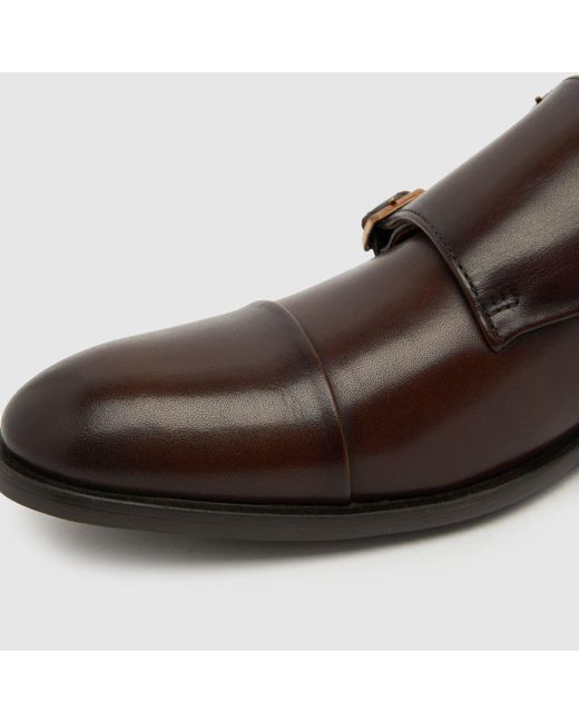 Schuh Brown Rossa Leather Monk Shoes In