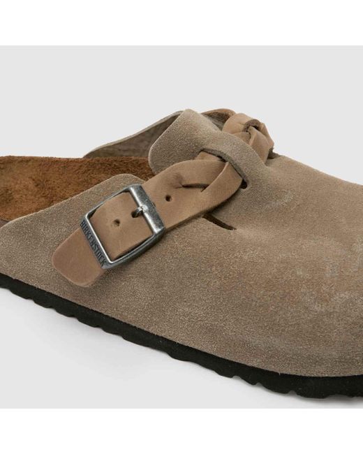 Birkenstock Brown Boston Braided Clog Sandals In