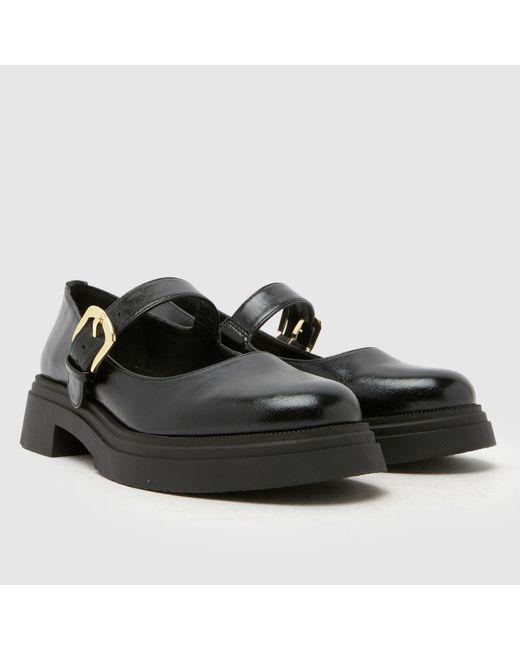 Schuh Black Luxury Mary Jane Flats