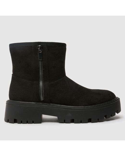 Schuh Black Carman Faux Furlined Boots
