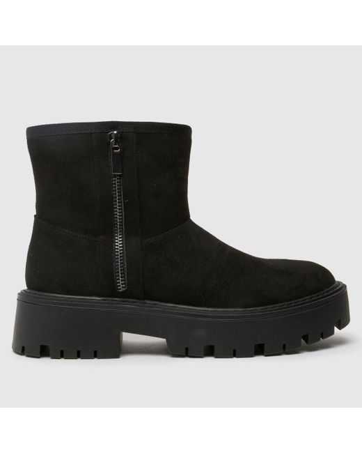 Schuh Black Carman Faux Furlined Boots