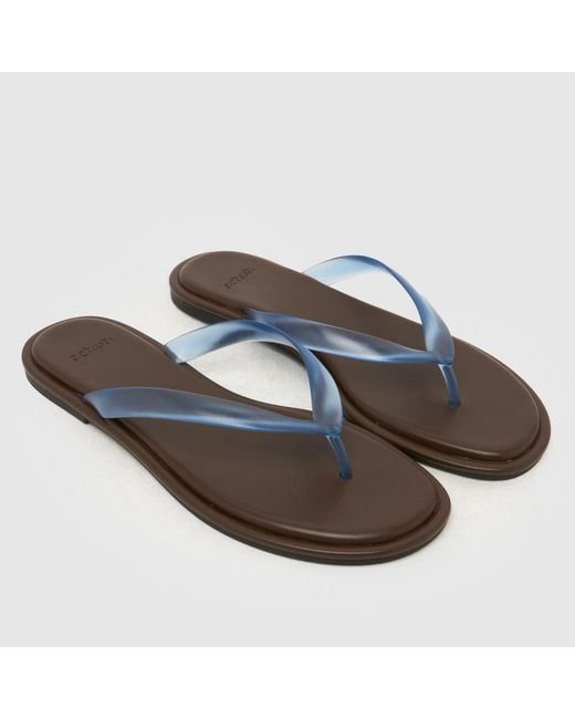 Schuh Blue Truffle Toe Post Sandals
