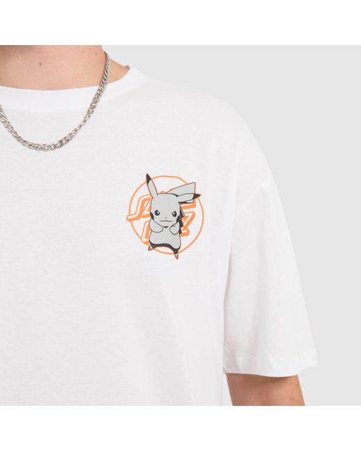 Santa Cruz White Pokemon Pikachu T-shirt In for men