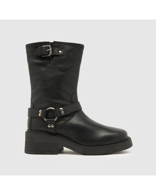 Schuh Black Ladies Daisy Leather Calf Boots