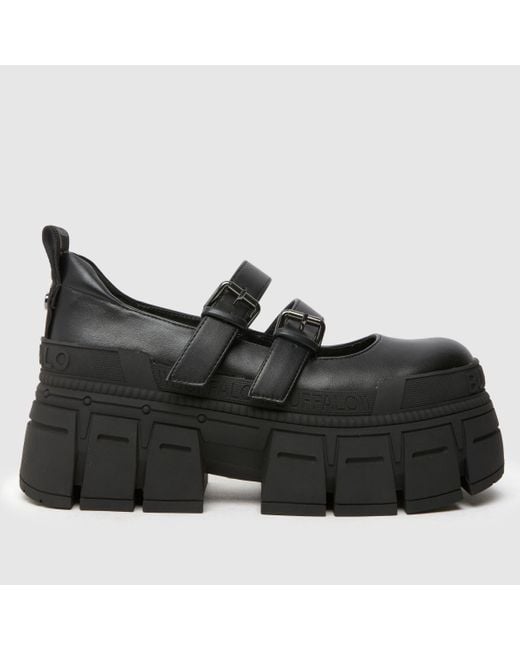 Buffalo Black Gospher Ballerina Flat Shoes