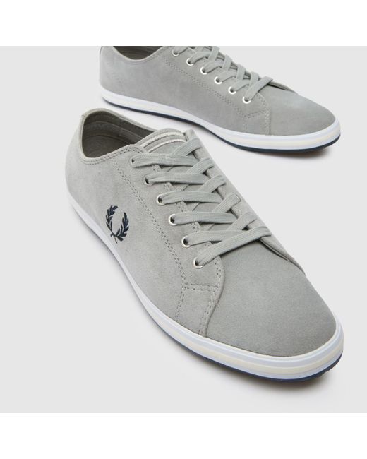 Fred Perry Gray Kingston Suede Trainers In for men
