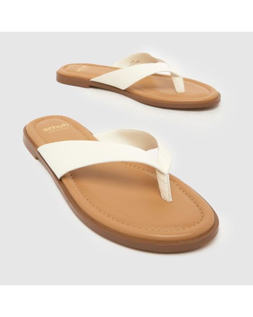 Schuh Metallic Thailand Leather Toe Post Sandals