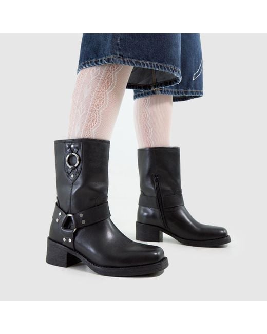 Schuh Black Camilla Leather Festival Boot Boots