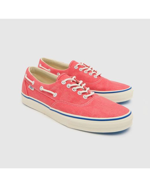 Vans Pink Authentic Boat Trainers for men