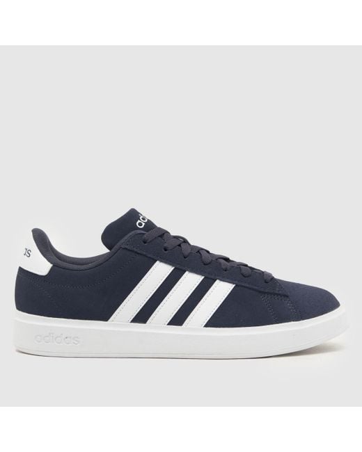 Adidas Blue Grand Court 2.0 Suede Trainers In for men