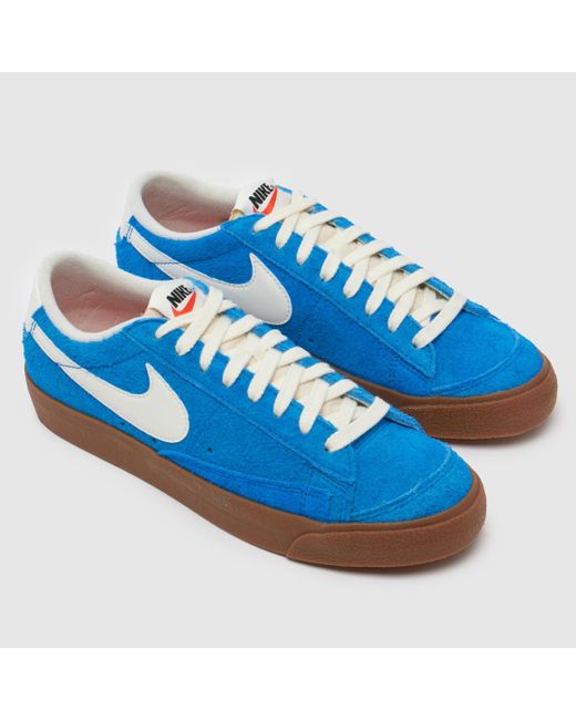Nike Blue Blazer Lo 77 Vintage Trainers In