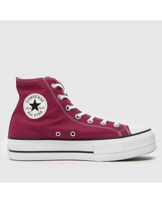 Converse Red All Star Lift Trainers In