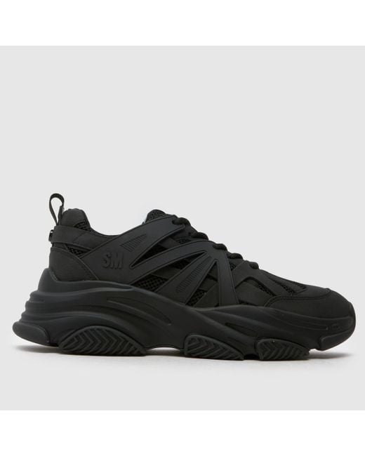 Steve Madden Black Peckman Trainers for men