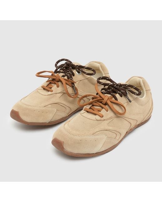 Schuh Natural Mindy Suede Lace Up Trainers