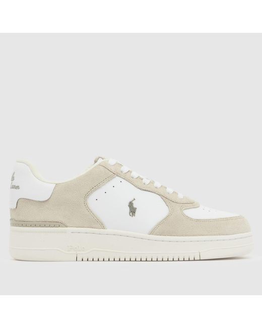 Polo Ralph Lauren White Masters Court Trainers for men