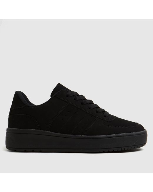 Schuh Black Magnet Lace Up Trainers