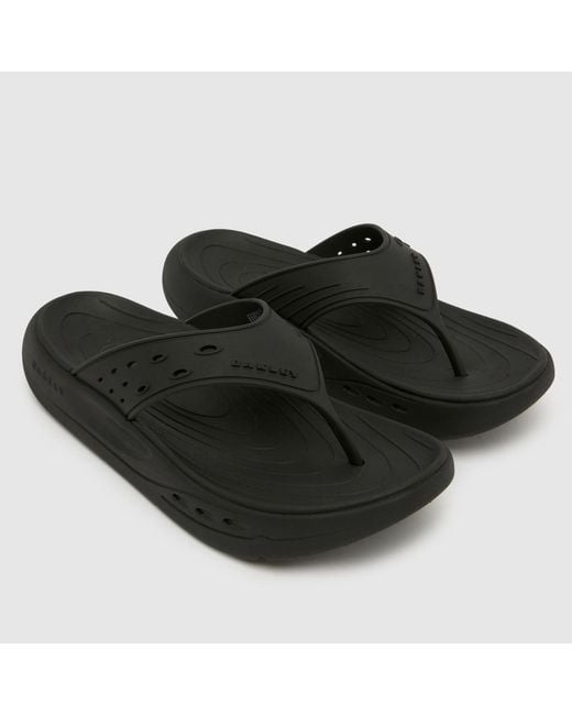 Oakley Black Studio Flip Flop Sandals for men