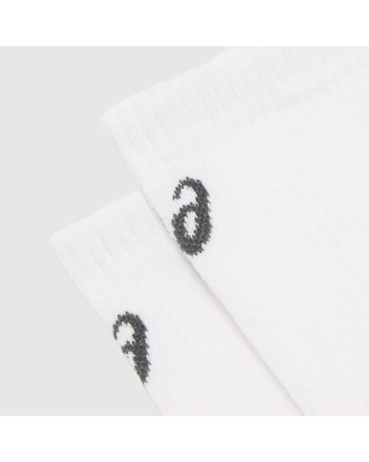 Asics White Crew Socks 3 Pack