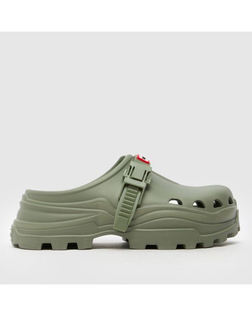 Hunter Green Baltic Moulded Mule Sandals