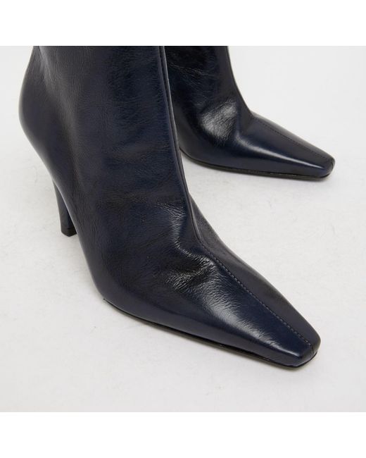 Schuh Blue Brunelle Leather Heeled Boot Boots