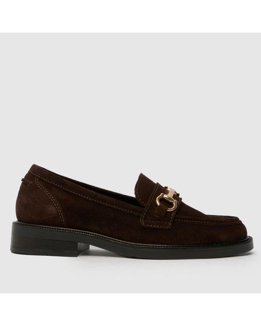Schuh Black Lori Suede Snaffle Loafer Flats