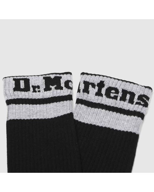 Dr. Martens Black Athletic Logo Sock, Size: 3