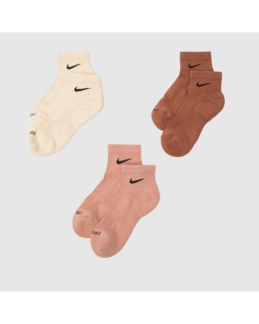 Nike Natural Everyday Ankle Socks 3 Pack