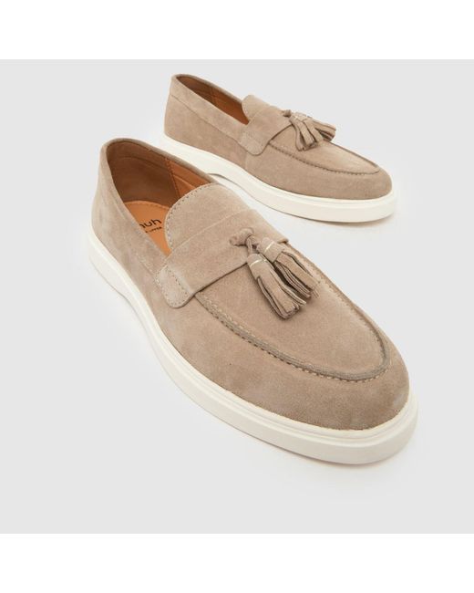 Schuh Natural Percy Suede Tassel Loafer Shoes for men