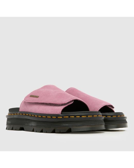Dr. Martens Red Zebzag Slide Sandals