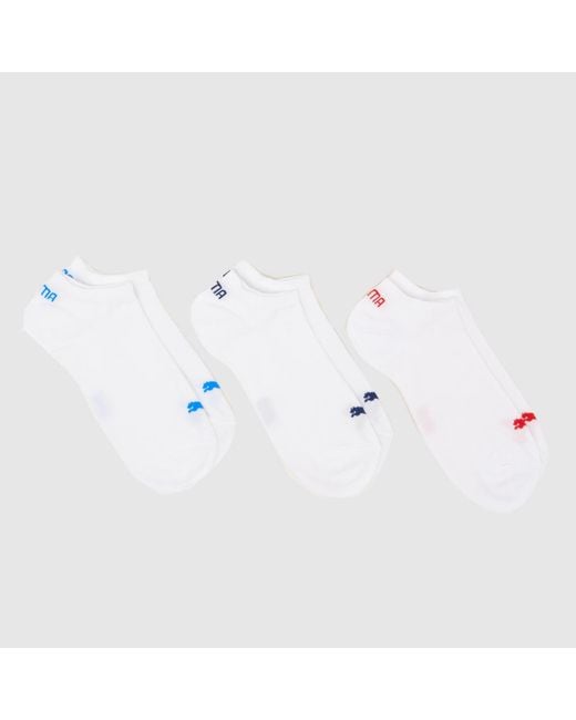 PUMA White Sneaker Socks 3 Pack