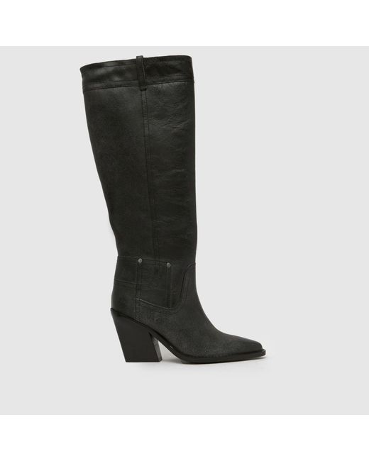 Schuh Black Dusk Leather Knee High Boots