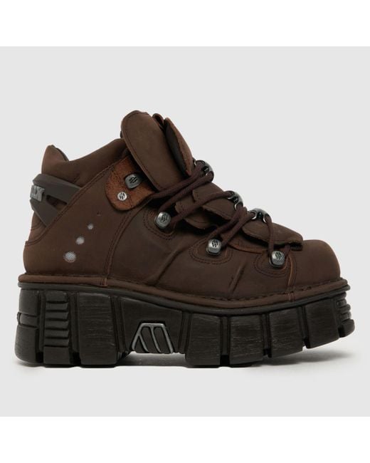 New Rock Brown Chunky Trainers In