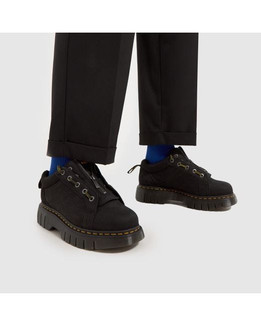 Dr. Martens Black Woodard Lo Zip Shoes In for men