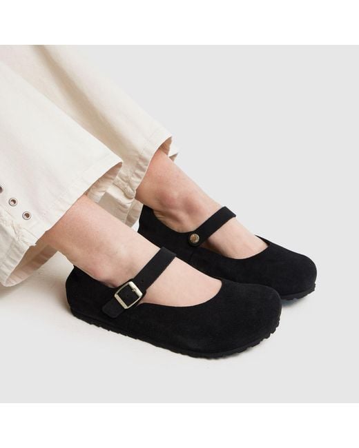 Birkenstock Black Mantova Leve Mary Jane Flats