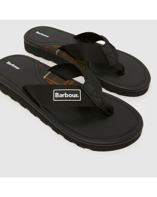 Barbour Black Harker Sandals for men